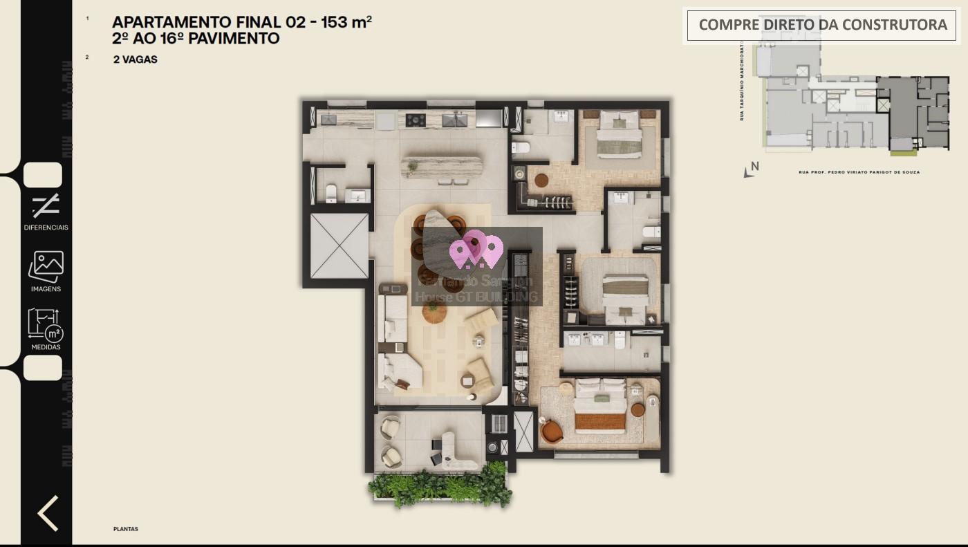 Apartamento, 3 quartos, 153 m² - Foto 3