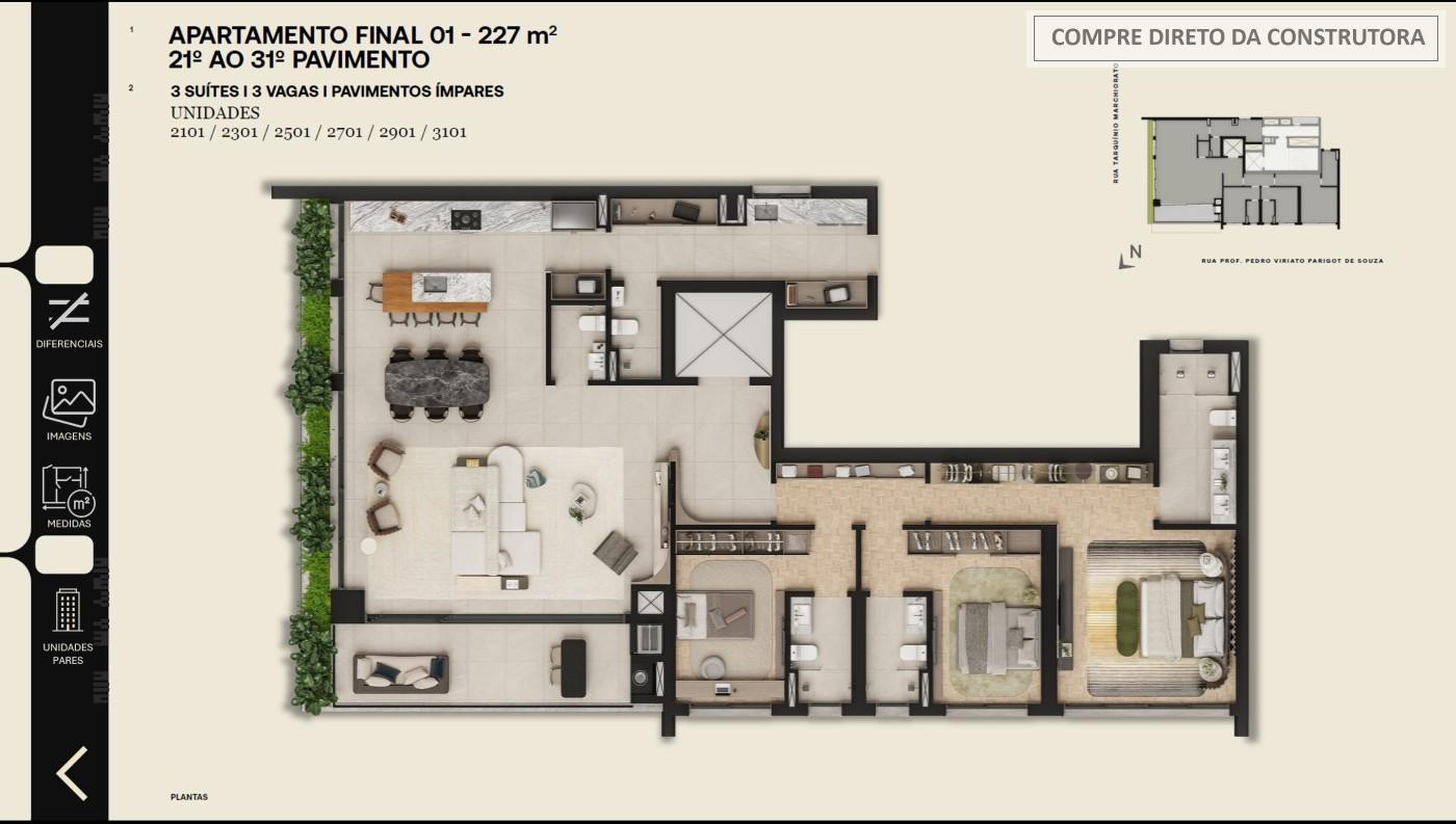 Apartamento, 3 quartos, 227 m² - Foto 3